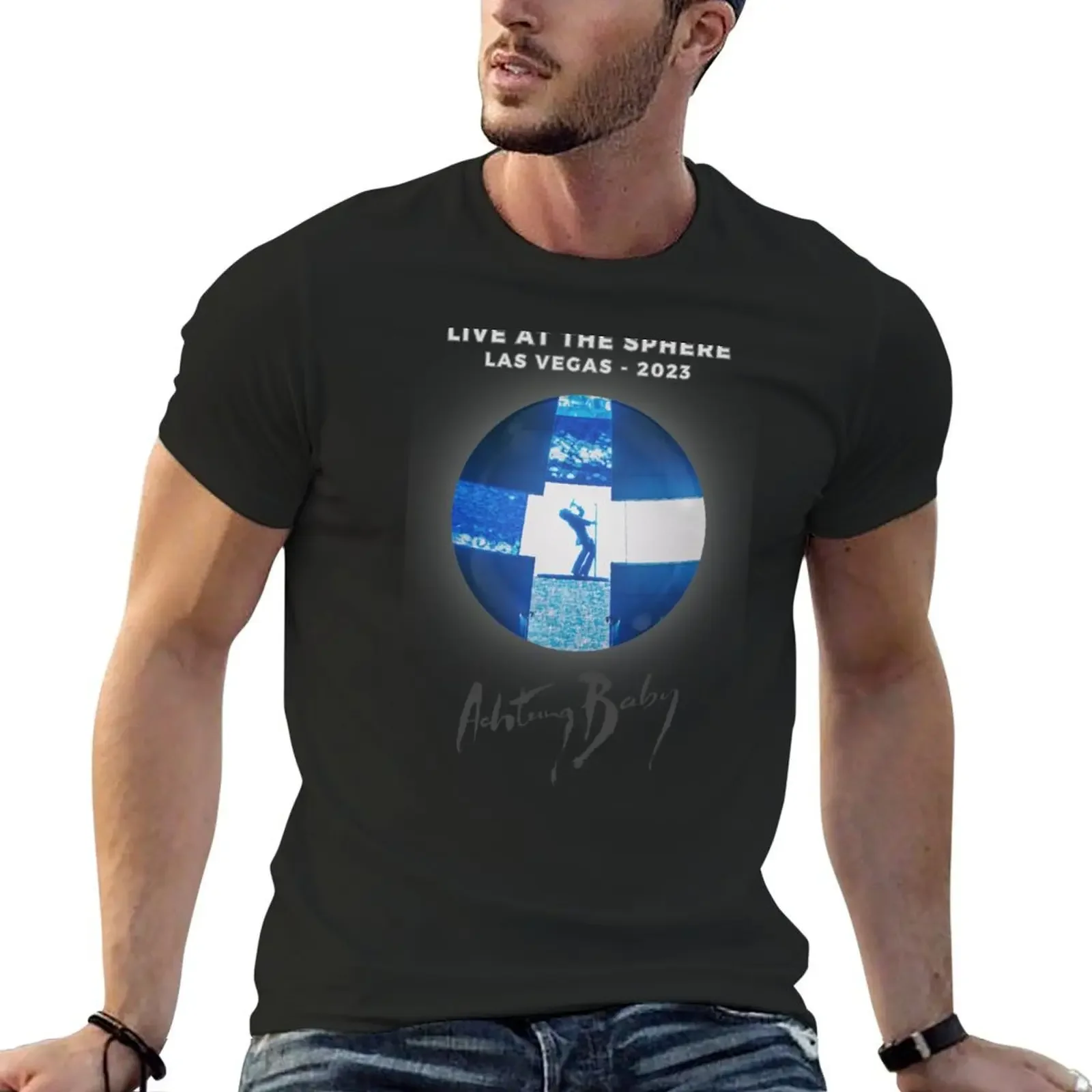 

U2 - LIVE SPHERE - VEGAS 2023 T-shirt summer top heavyweights tops Men's t-shirts