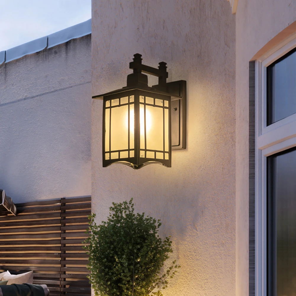 Mengjay Retro Waterproof Outdoor Wall Lamp Outdoor Corridor Courtyard Stairs Terrace Balcony Lamp Creative Aisle