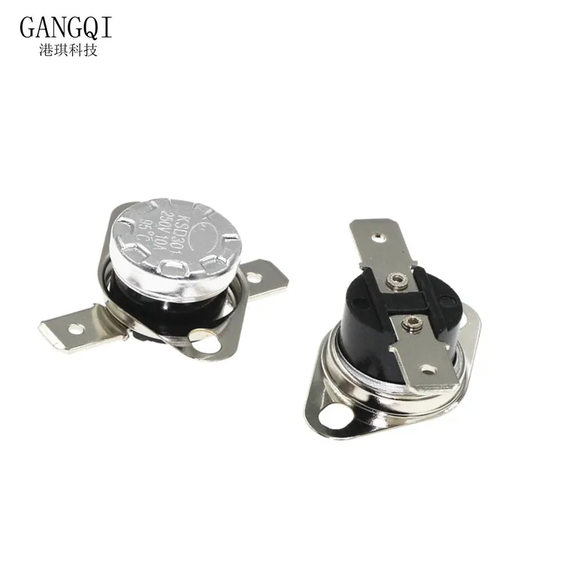 2PCS Normally Open KSD301 10A 250V 40-150 Degree Bakelite KSD-301 Temperature Switch Thermostat Sensor 50 60 65 70 75 80 90 100