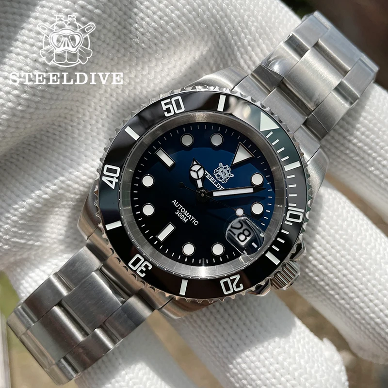 STEELDIVE Water Ghost SD1953 Automat Man Watch 316L Stainless Steel 300m 30ATM BGW9 Luminous Luxury Dive Mechanical Wristwatches |