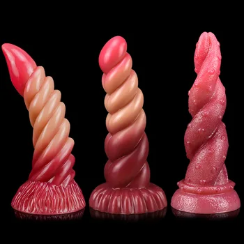 Realistic Silicone Animal Penis Dildos For Women Masturbator Dick Suction Cup Anal Plug Dilldo Huge Monster Dildo Woman Sex Toys 2