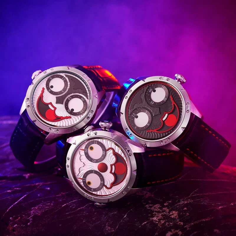 Orologio Joker da uomo di lusso alla moda, personalità in lega, orologi al quarzo, orologio da polso da uomo in edizione limitata