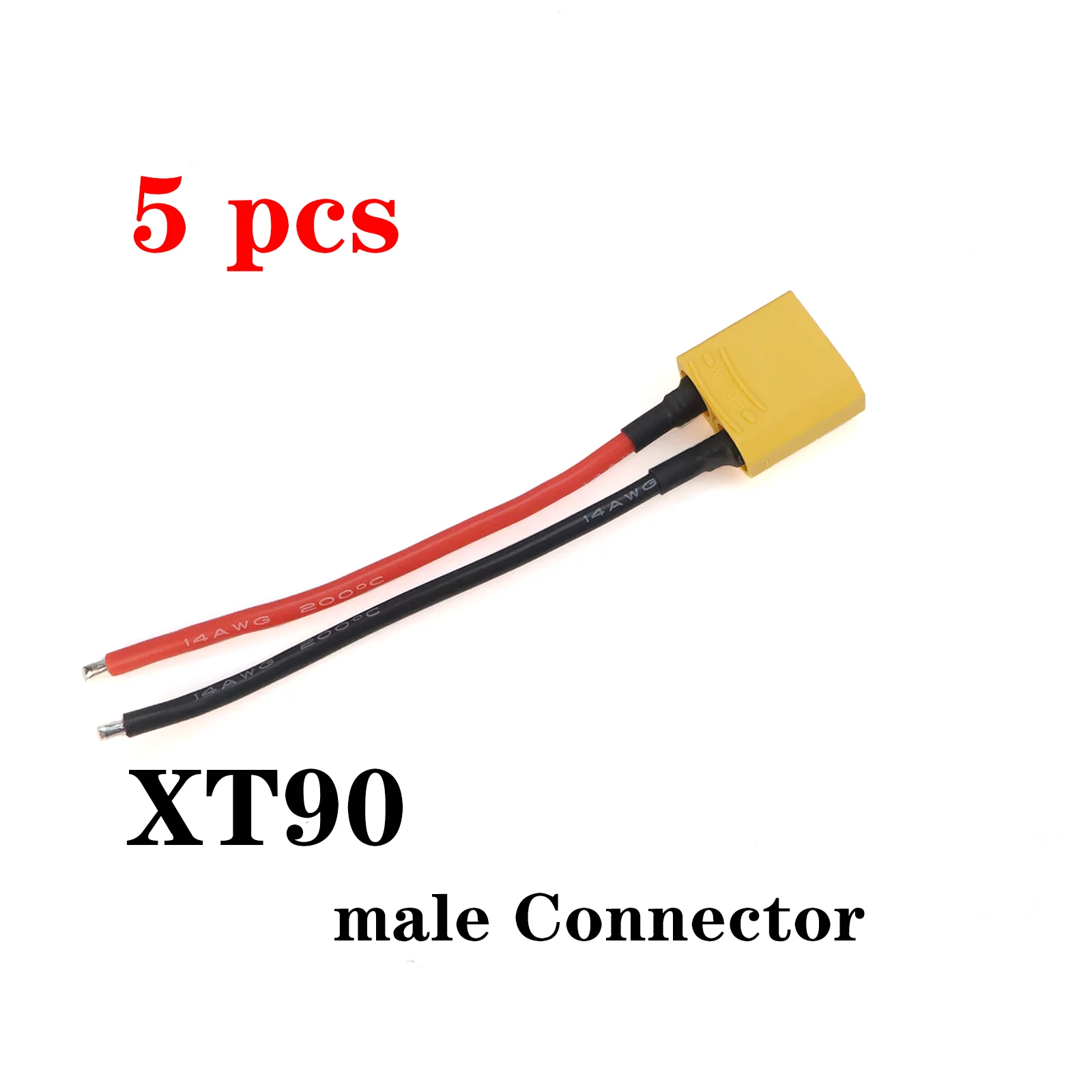 XT90 남성 여성 커넥터 플러그 실리콘 와이어 10AWG 주석 도금 구리 10cm 쌍 RC 리포 배터리 드론 FPV 자동차 보트 충전기 DIY용