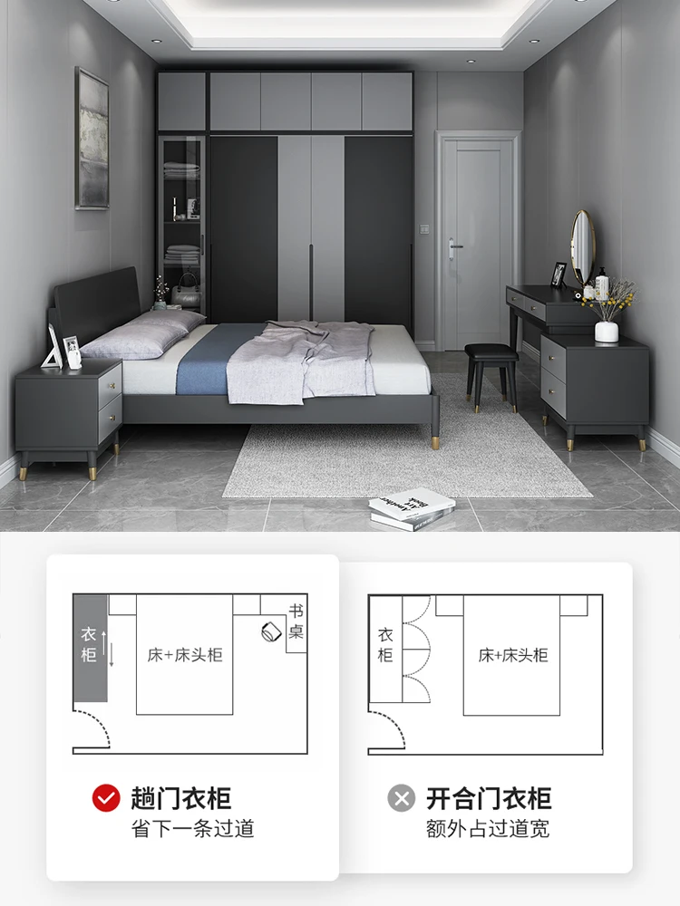 

Скандинавская Минималистичная раздвижная дверь для спальни, современный шкаф для хранения в квартире в аренду