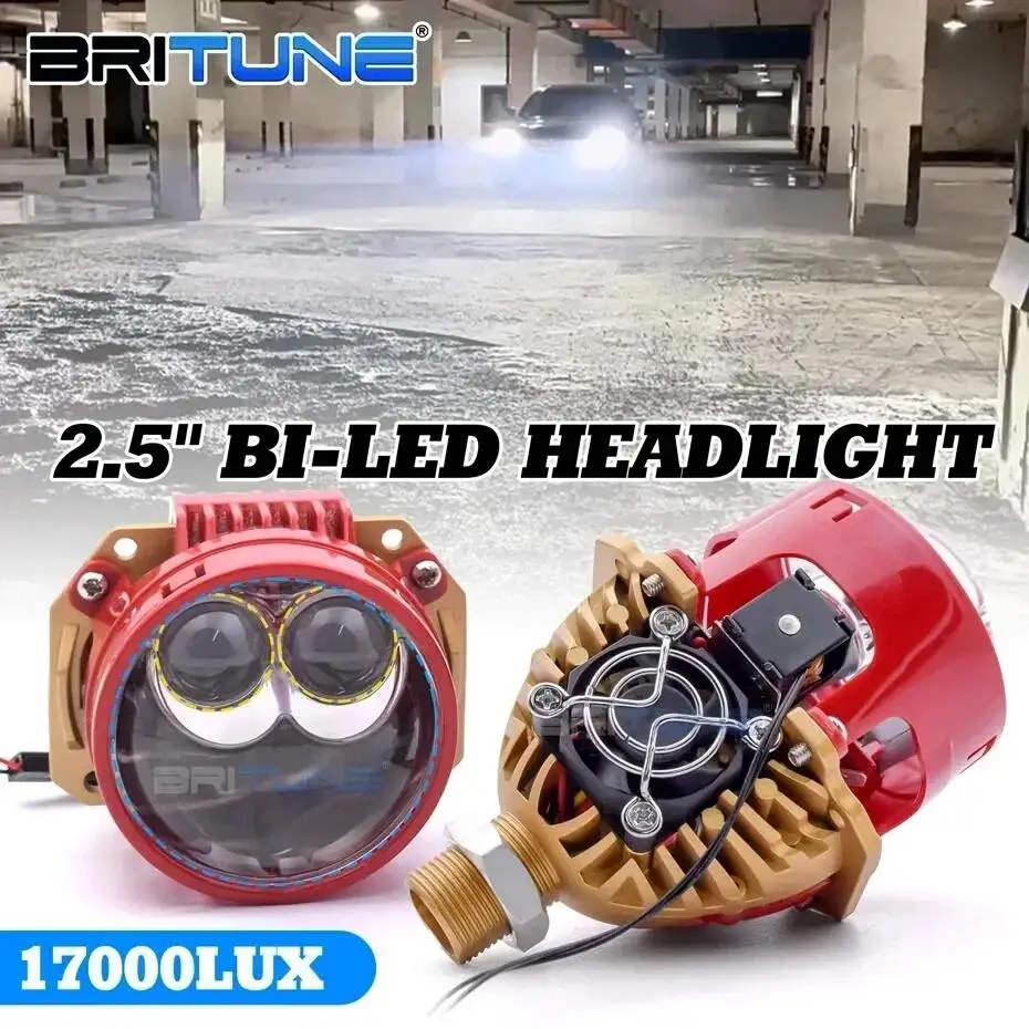 高輝度バイ LED プロジェクター 2.5 インチ双曲面レンズ、48