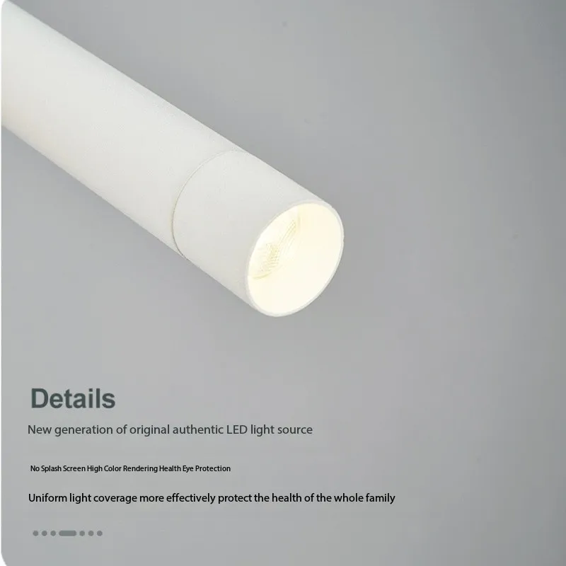 북유럽 광택 미니멀리스트 LED 샹들리에 펜던트 조명, 거실 침실 침대 옆 긴 라인 조명, 서스펜션 조명기구, 가정용 램프