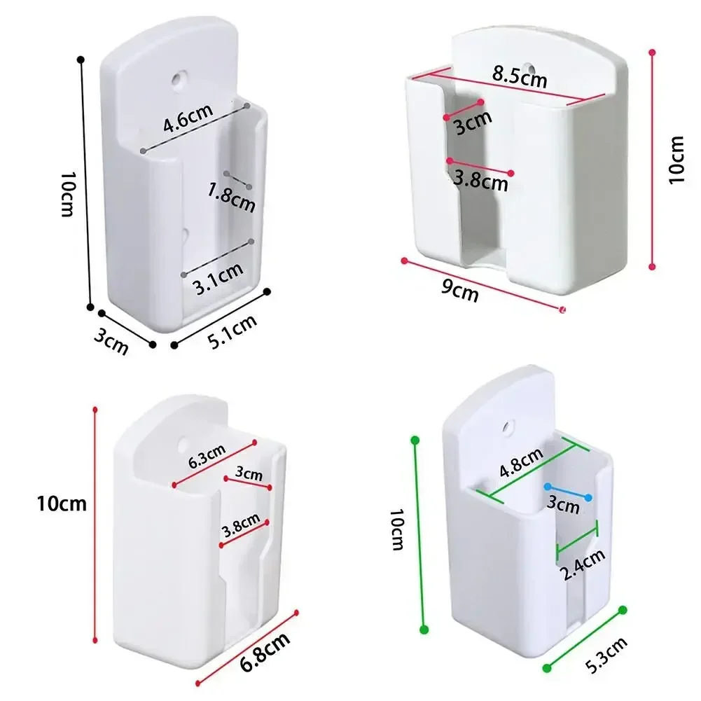Universal Wall-Mounted White Shelf and Remote Holder