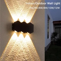 IP65 LED Wall Light Aluminum Outdoor Waterproof Garden Fence Indoor Fashion Wall Lamp For Bedroom Bedside Living Room Stairs