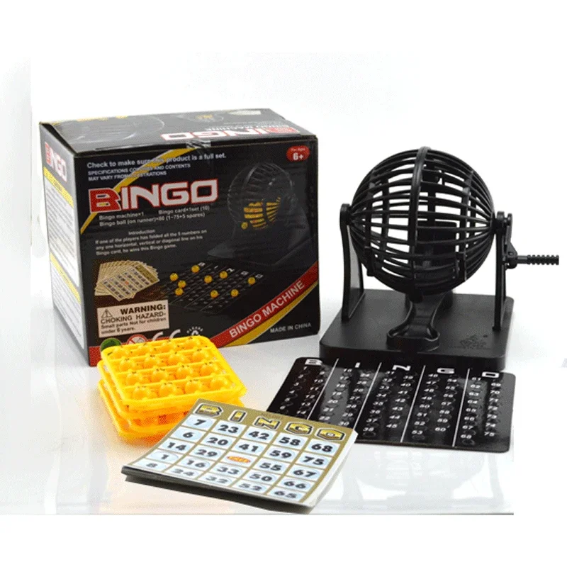 Family Entertainment Special Hand-cranked Lottery Two-color Ball Rocking Lottery Machine Number Vibrating Screen Simulator