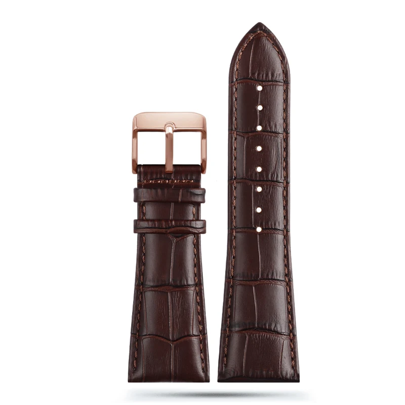 Large Width Genuine Leather Watch Strap