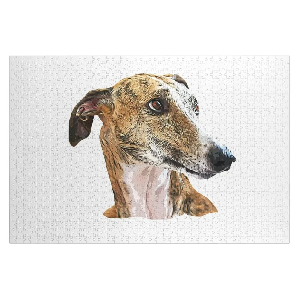 

Greyhound Brindle Beauty Jigsaw Puzzle Custom Jigsaw Personalized Gift Married Personalized Gift Puzzle
