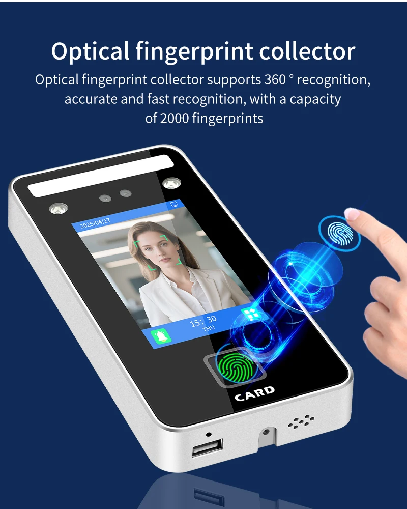 S1000 Wall Mount Dynamic facial Recognition Attendance Access Control Machine 10