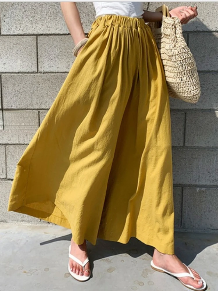 

Women's Clothing Korean Stylish 2023 New In Women's Clothing Spring Clothes Summer Loose Leisure Cotton and Linen Women's Pants