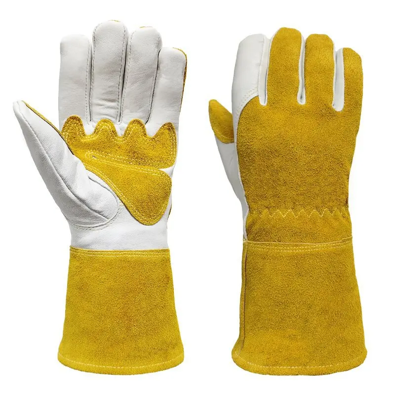 SheepskinLaborProtectionArgonArcWeldingGlovesHeatInsulationand