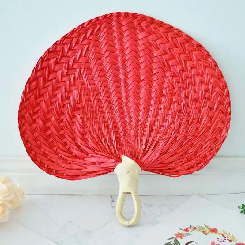 Éventail En Paille Tissé Main - Décoration Murale Bohème 50x28 Cm - Pour Chambre, Mariage, Déco Intérieure - 12
