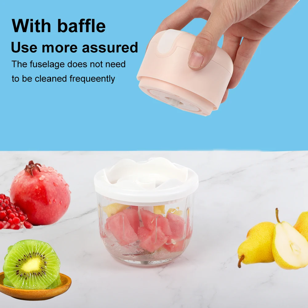 300ML Food Chopper Mini USB Wireless Electric Garlic Masher Vegetable Meat Grinder Ice Crusher Home Kitchen Cooking Gadgets