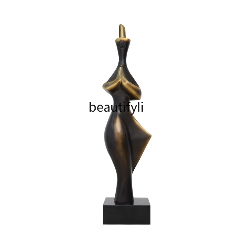 

Hotel Club Hall Decorations Large Abstract Figure Welcome Sculpture FRP Fortune Floor Ornaments