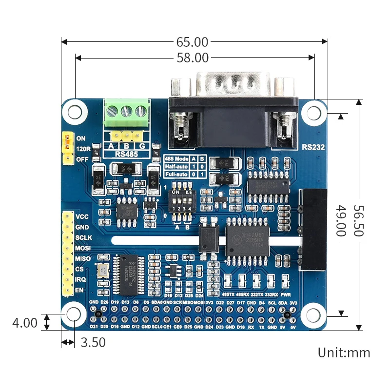 ����� ���� ���� SPI ������� ���� RS485 RS232 Ȯ�� ���� ����� ���� 4 �� B �� �º��� ��ȣ ȸ��