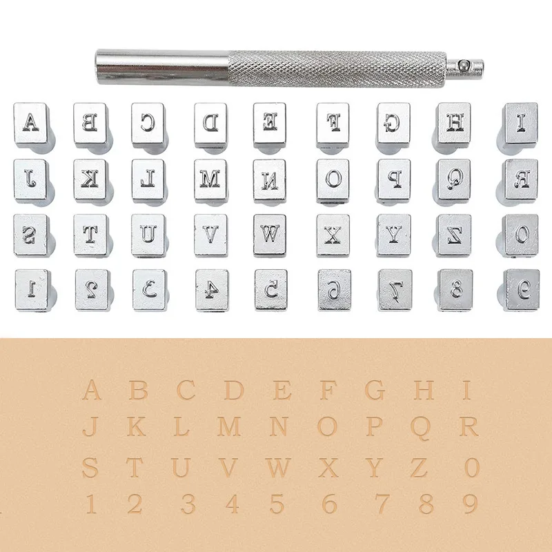 Metal Leather Stamp Tool Kit for Hand Engraving and Embossing