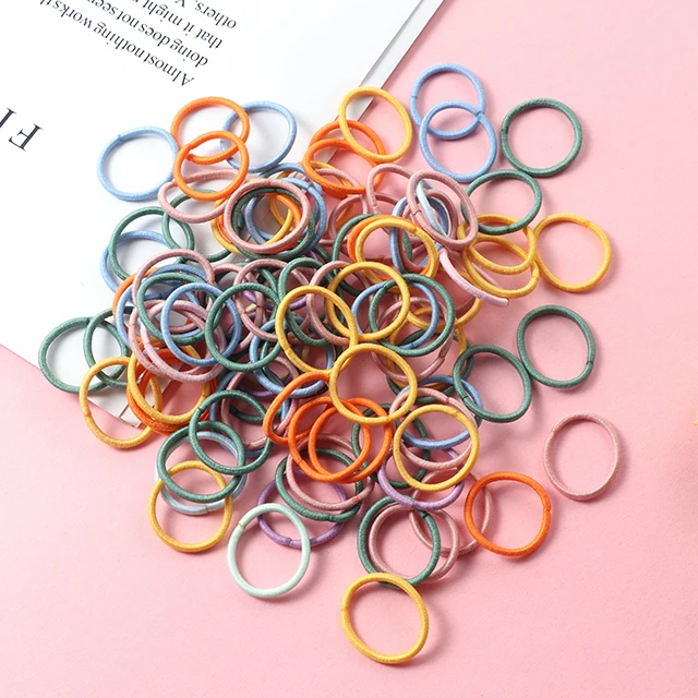 100PCS/Set Girl Hair Ring Children Ponytail Elastic rubber band hair band Hair Accessories girl Headband Scrunchie Headdress Set 100pcs-5