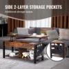 Lift Top Coffee Table 41.7" Rectangle Coffee Table for Living Room Brown 4