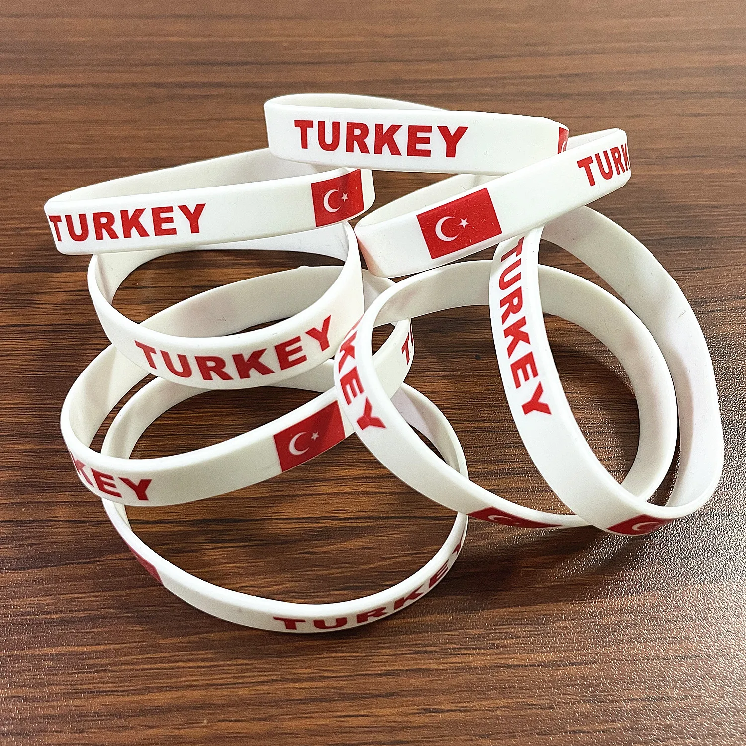 Bracciale In Pelle Intrecciata Con Bandiera Della Repubblica Ceca