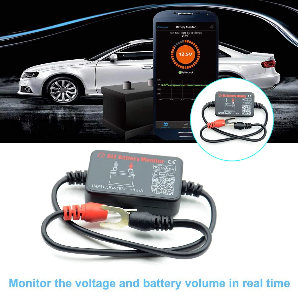 BM2 Bluetooth 4.0 12V Car Battery Monitor Device Car Battery Tester