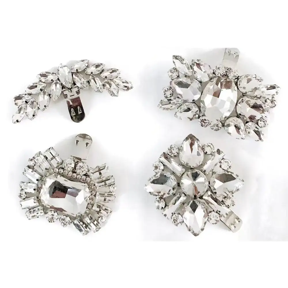 1 Stück mehrere Stile Dame Schuh clips Hochzeit Braut Schuhe Dekoration Frauen High Heel Charms Strass Kristall Schuhe Dekorationen – Detail 14