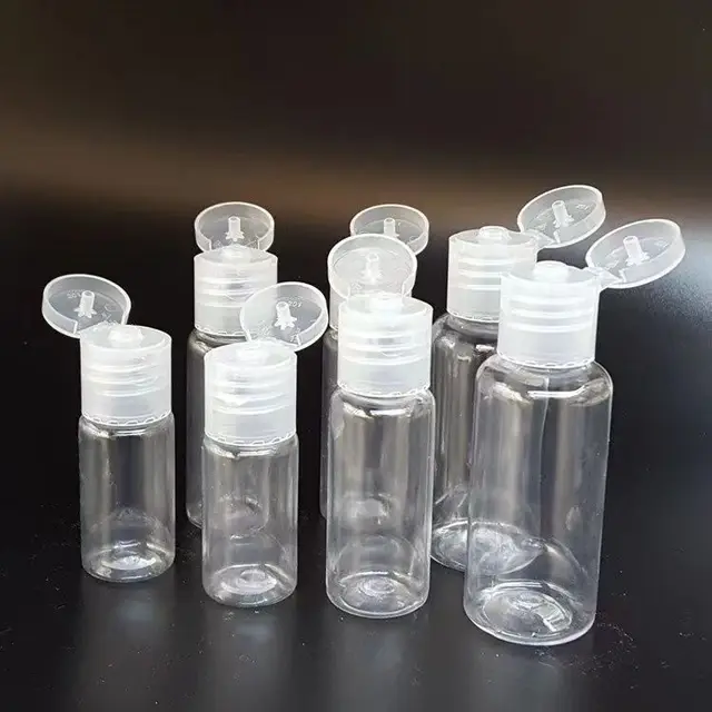 25/50PCS 50ml PET Squeeze Bottles with Flip Cap Hand Sanitizer Bottle Travel Refillable Container for Shampoo Lotion Body Soap