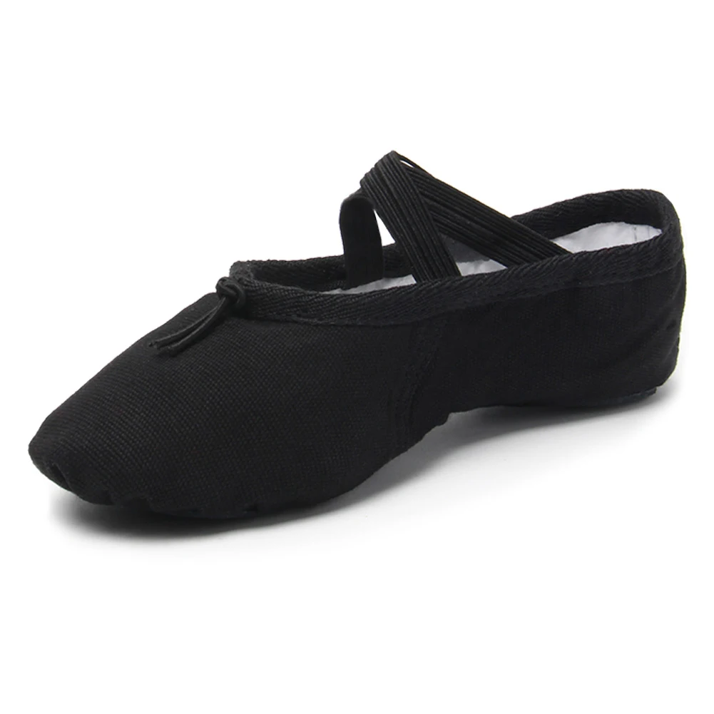 Stylish Canvas Ballet Slippers for Girls and Women - Black & Pink