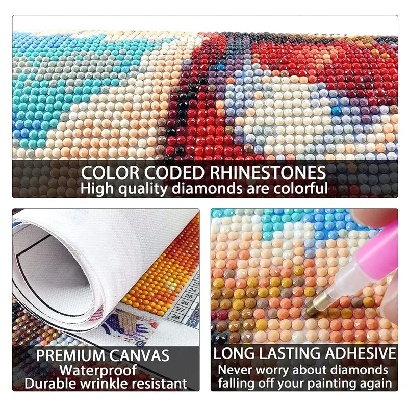 5D Diy Diamond Painting Flower Cross Stitch Kit AB Diamond Round Rose Sunflower Embroidery Mosaic Art Home Decor diamond art painting kit diamond painting set diamond painting