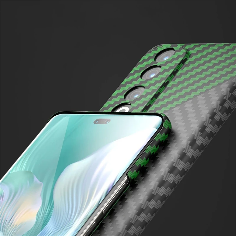 Carbon Fiber Texture Slim Hard Cover Phone Case - Protective Bumper with Ultra-Thin Design