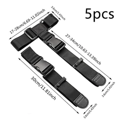 Enhanced Black Durable Nylon Cargo Tie - Down Strap with Cam Buckle - Ideal for Travel and Outdoor Adventures (5pcs)