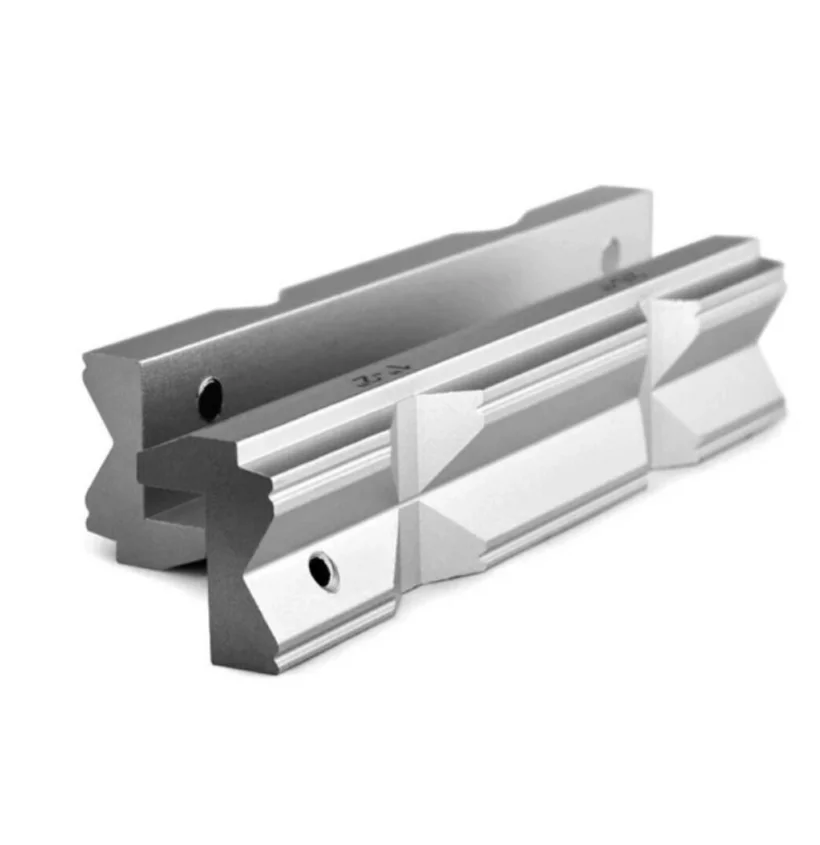 CNC Milling Steel Vise Hard Jaw Fixture V-Type Jaw Aluminum Alloy 4" 2pcs/set