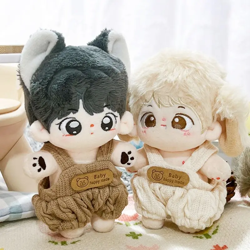 10cm baby clothes cute winter sweater with suspender pants New Year set starfish cotton doll accessories doll 5