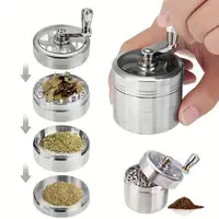 40mm Herb Grinder 4 Sections Portable Spice Grinder Multifunctional Zinc Alloy Shredder Kitchen Gadget Hand Tools Crushers 2