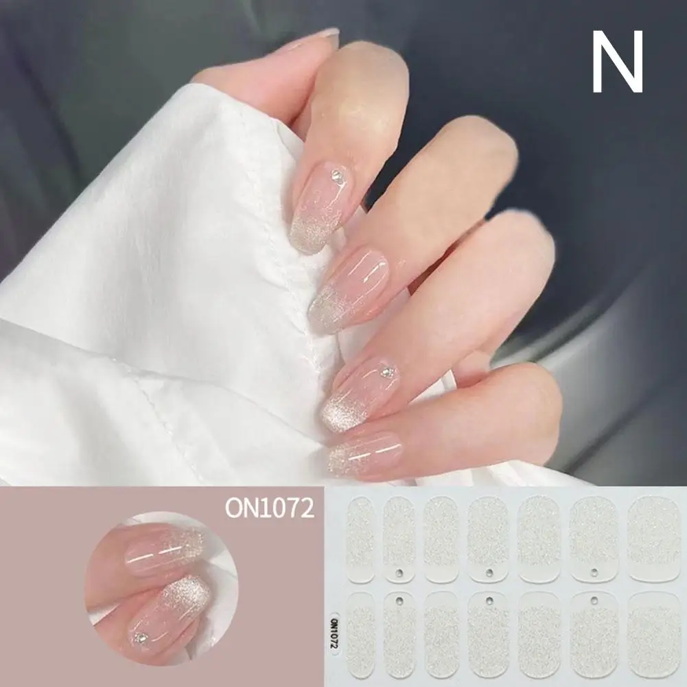 패션 투명 고양이 마그네틱 반경화 젤 네일 스티커, UV/LED 베이킹 램프 젤 네일 페이스트 랩 젤 광택제 컬러 디자인