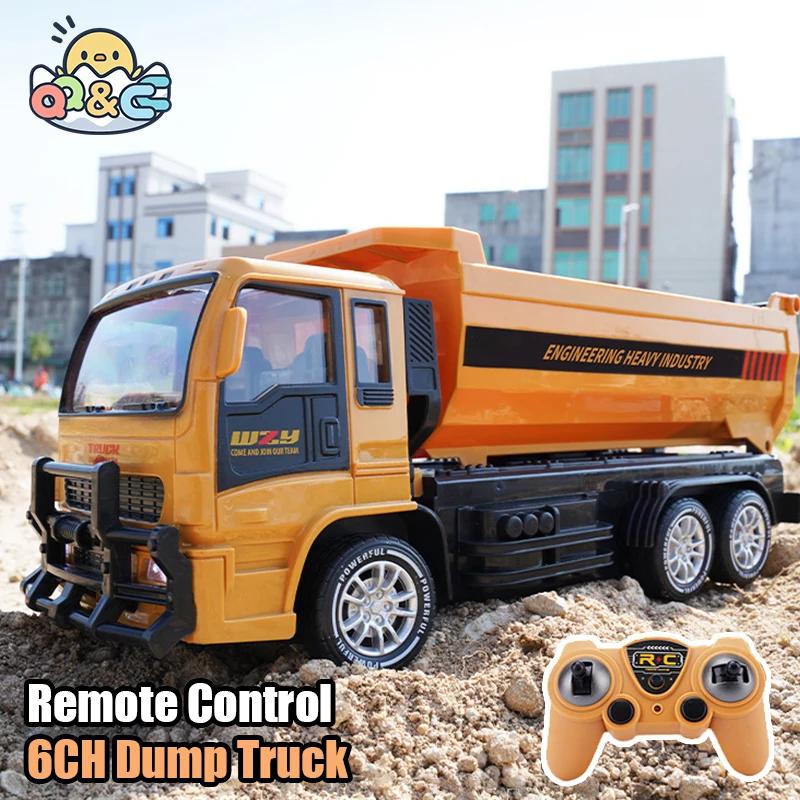 Rc Car Remote Control Dumper Dumper Tractor 6 Channel Tip Cars Engineering Giocattoli Radiocomandati Per Regali Per Bambini Natale