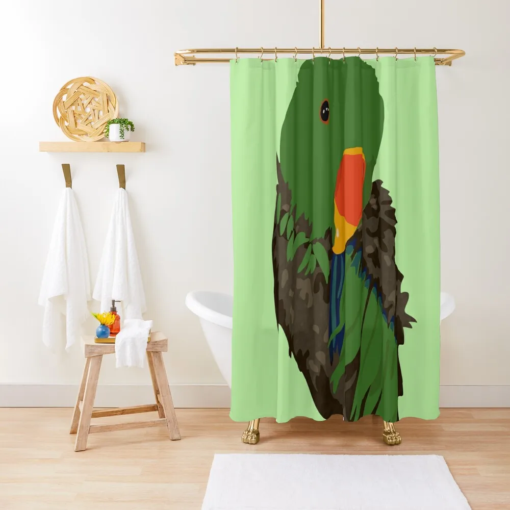 

Green Headed Parrot Shower Curtain For Shower Bathroom Showers Waterproof Fabric Shower For Bathroom Set Curtain