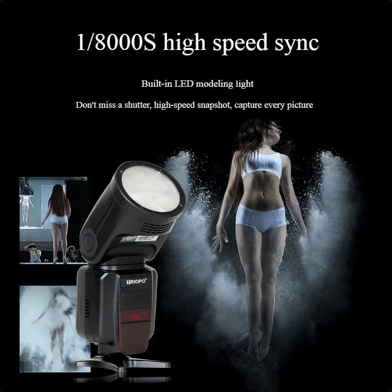TRIOPO R1 Canon Nikon round head camera top flash hot shoe SLR camera external shooting light portrait magnetic suction