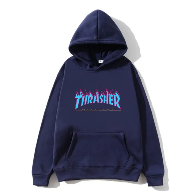 Autumn New Thrasher Hoodies Men Sweatshirt Fleece Hooded Harajuku Hip Hop Casual Women Hoodie High Quality Pullovers Hoody Men's cropped hoodie Hoodies & Sweatshirts