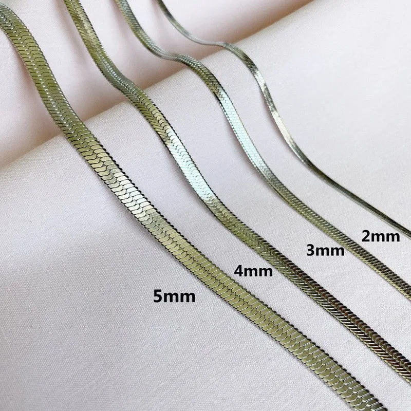 Snake Chain Choker Necklace in Gold & Silver