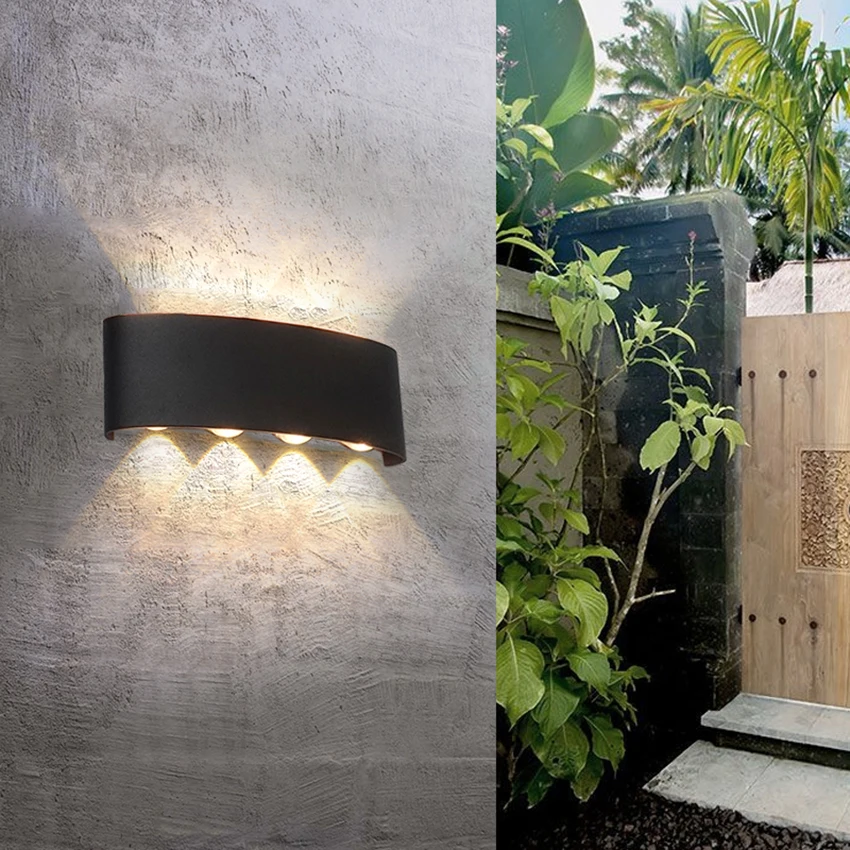 

Modern Led Waterproof Outdoor Up Down Wall Lamp IP65 Aluminum 6W/8W/4W LED Wall Light Indoor Decorated Wall Sconce