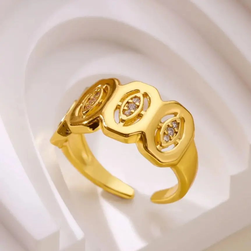 Zircon Geometric Rings Women Use