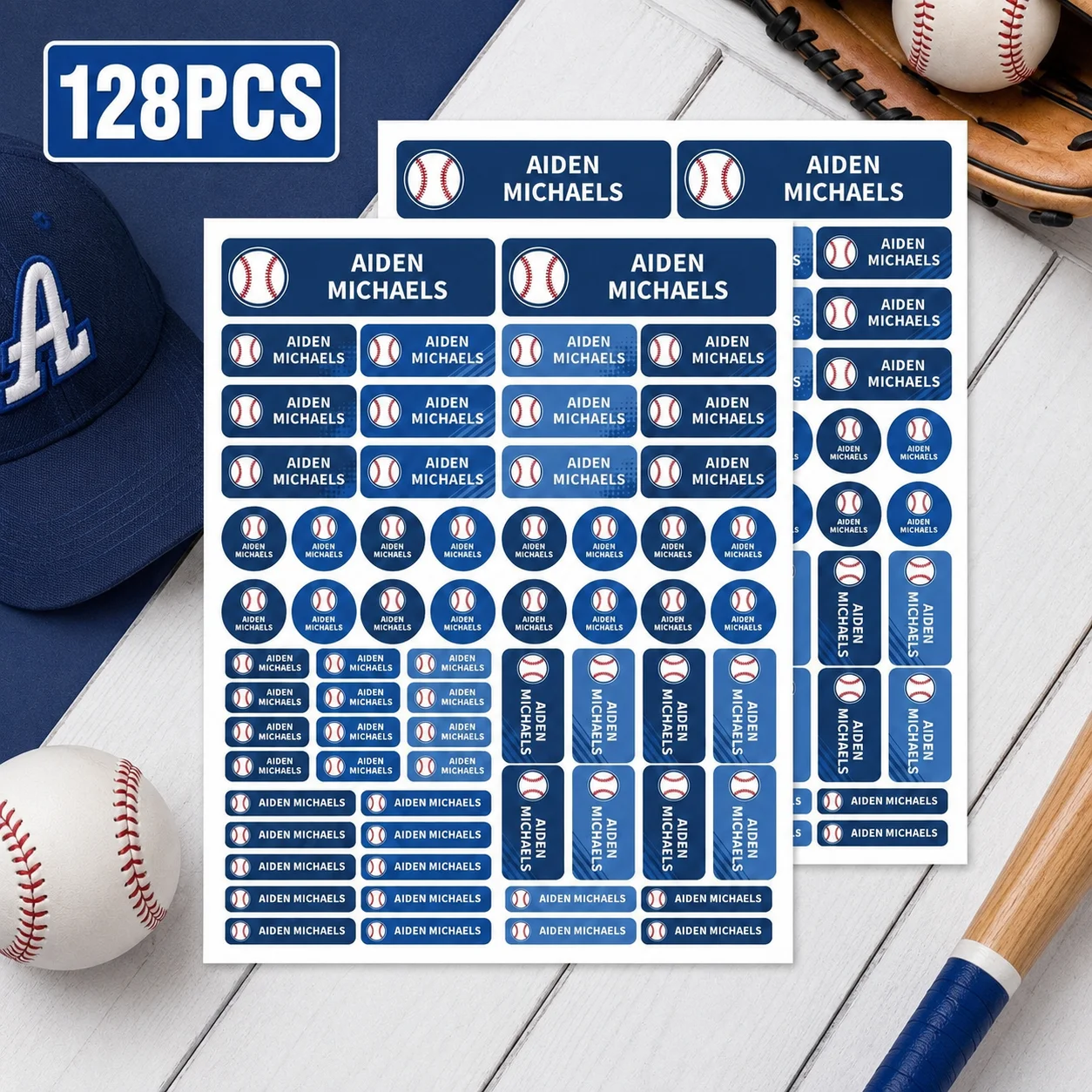 Customized Name Stickers for Sports Gear, School Supplies & More