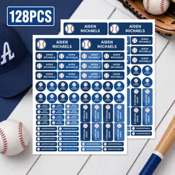 Customized Name Stickers for Sports Gear, School Supplies & More (Blue)