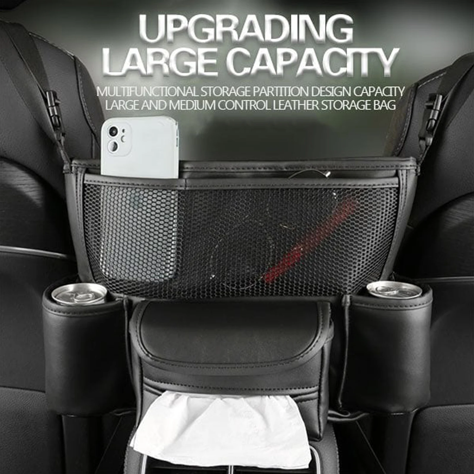Large Capacity Car Seat Net Pocket Handbag Purse Holder Mesh Back Pouch  Between Seats Storage Bag Organizer Car Accessories - AliExpress