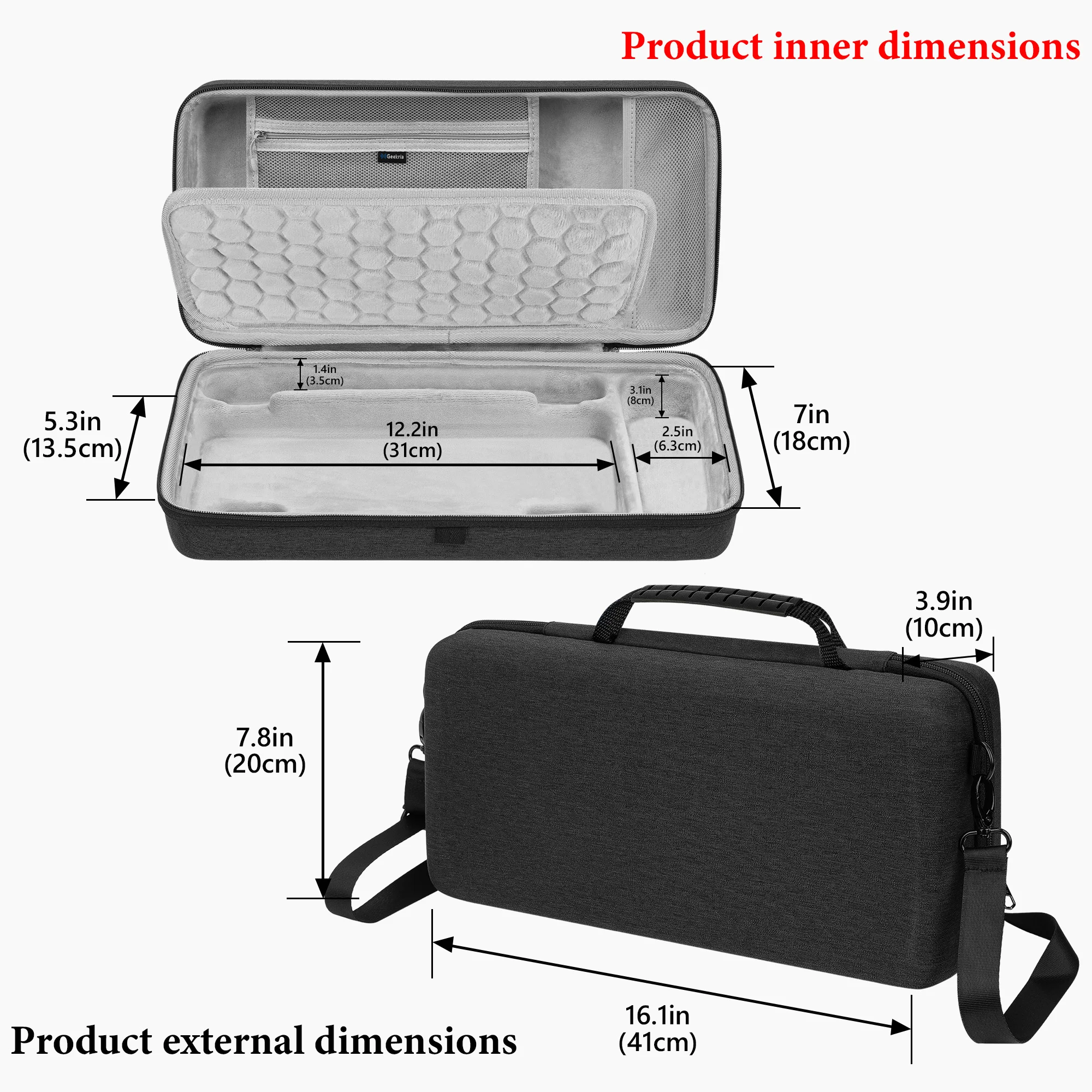 Audio Interface Carrying Case, Compatible with RØDE RØDECaster Video, EVA Hard Shell Portable Travel Bag (Dark Gray)