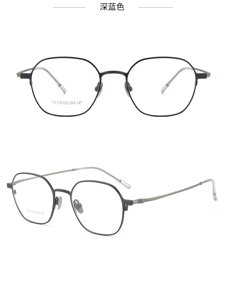 Japan High-end-Marke Designer männer Vintage Übergroßen Reinem Titan Rahmen Brillen Frauen Mode Optische Myopie Linsen Gläser – Detail 10
