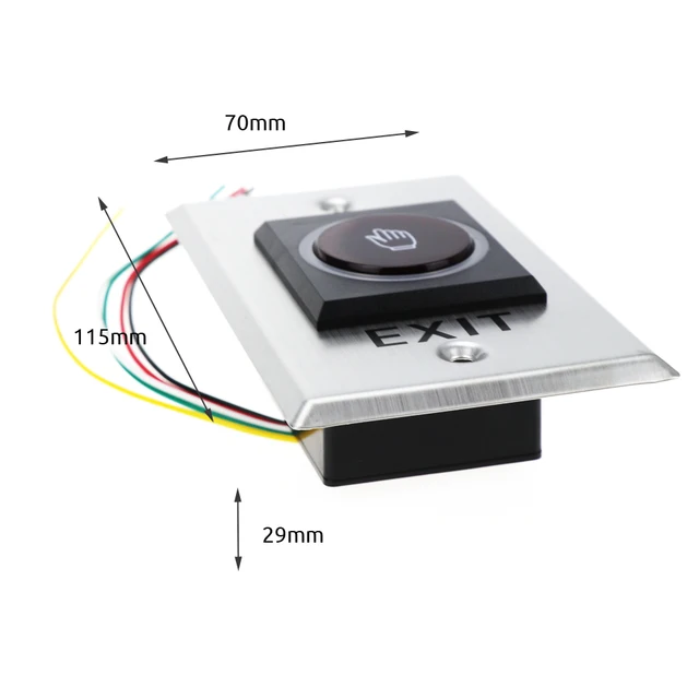 Door Exit Push Button Release Switch Opener NO COM NC LED light For Door Access Control System Entry Open Touch 4